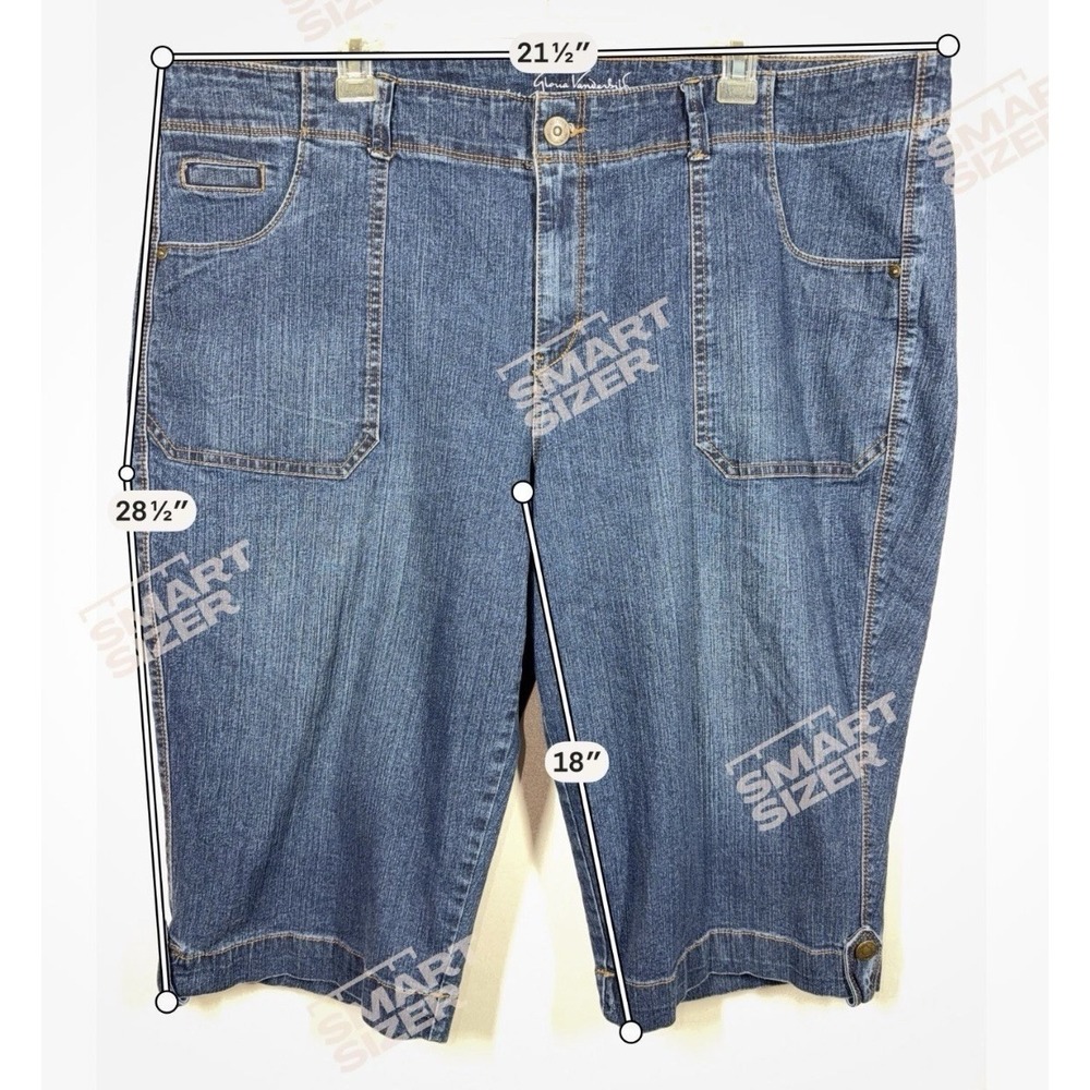 Gloria Vanderbilt All Around Slimming Effect Womens 20W Bermudas Shorts Pockets - Picture 9 of 10